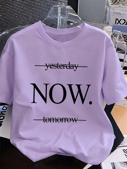 Women's New Casual Cute Pattern Loose Versatile Round Neck Short Sleeve T-Shirt, Fashionable Everyday Top, Suitable For Daily And Holiday Wear Summer