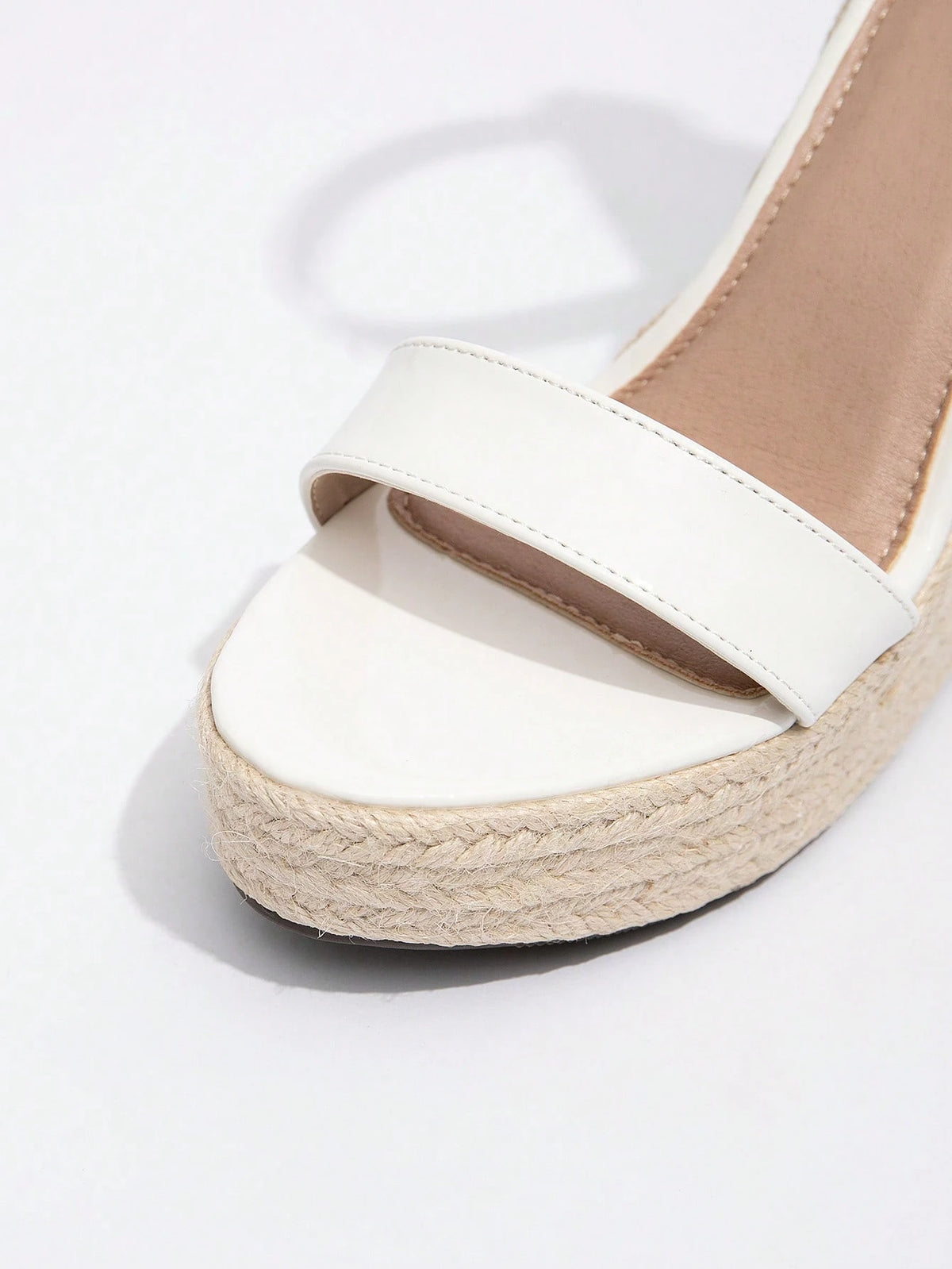 Women's Platform Wedge Heel Platform Jute Strap Open Toe Slide Sandals, Chunky High Heel Shoes For Spring, Travel Essential, Summer Outfits