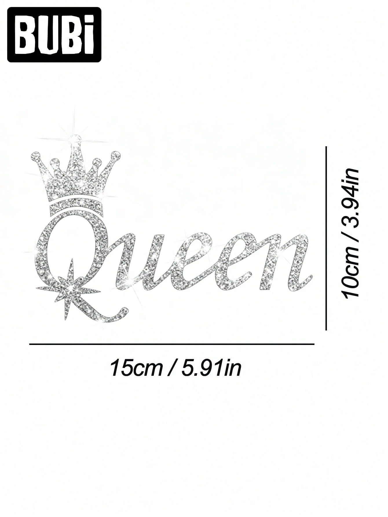 Women's Rhinestone Crown Car Sticker, Waterproof Cute Interesting Universal Rearview Mirror Full Body Car Decal Accessories