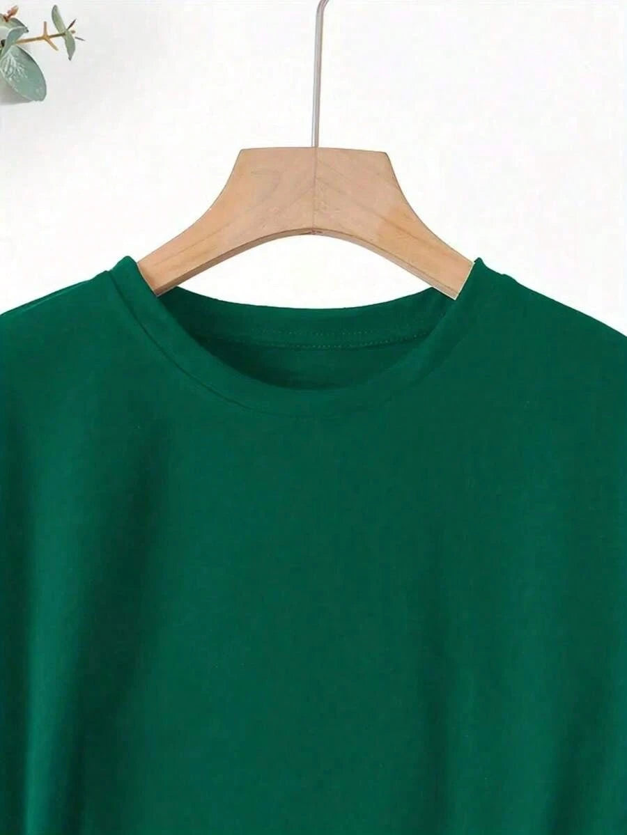 Women's Round Neck Pure Cotton T-Shirt Simple Design Comfortable And Breathable Daily Casual Wear Natural And Elegant Style Summer Party Essential
