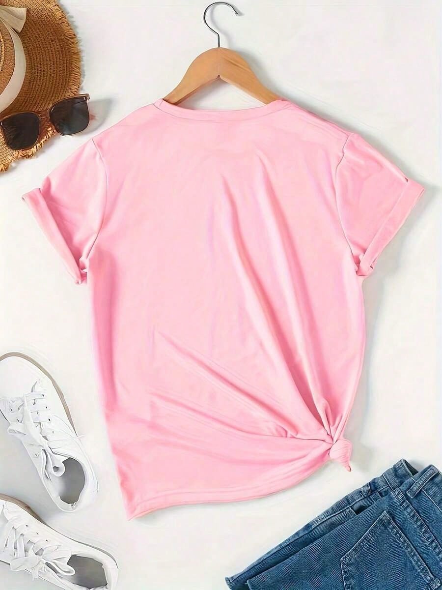 Women's Round Neck Pure Cotton T-Shirt Simple Design Comfortable And Breathable Daily Casual Wear Natural And Elegant Style Summer Party Essential