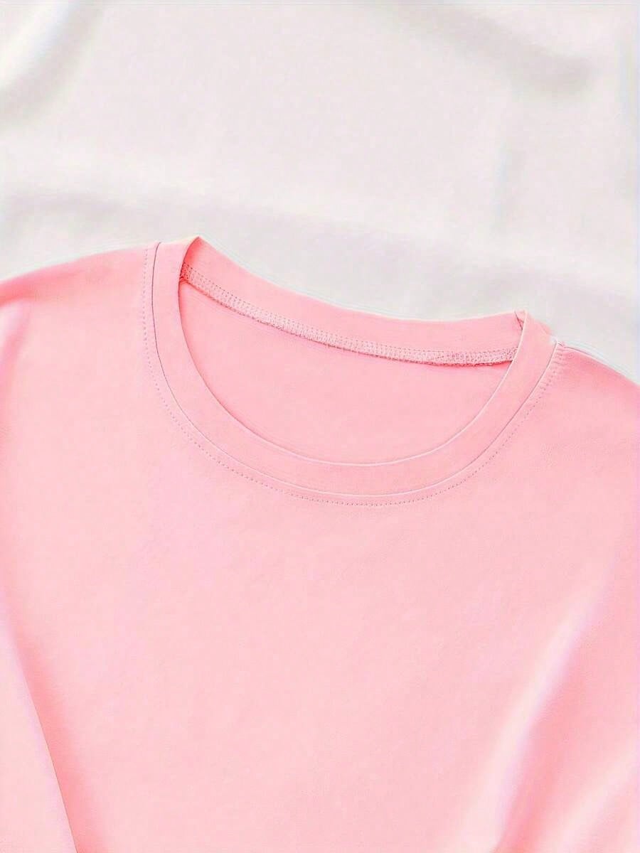 Women's Round Neck Pure Cotton T-Shirt Simple Design Comfortable And Breathable Daily Casual Wear Natural And Elegant Style Summer Party Essential