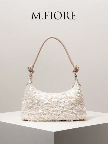 Women's Sequin Shoulder Bag, Suitable For Evening Party, Wedding, Elegant Ladies Handbag Gift