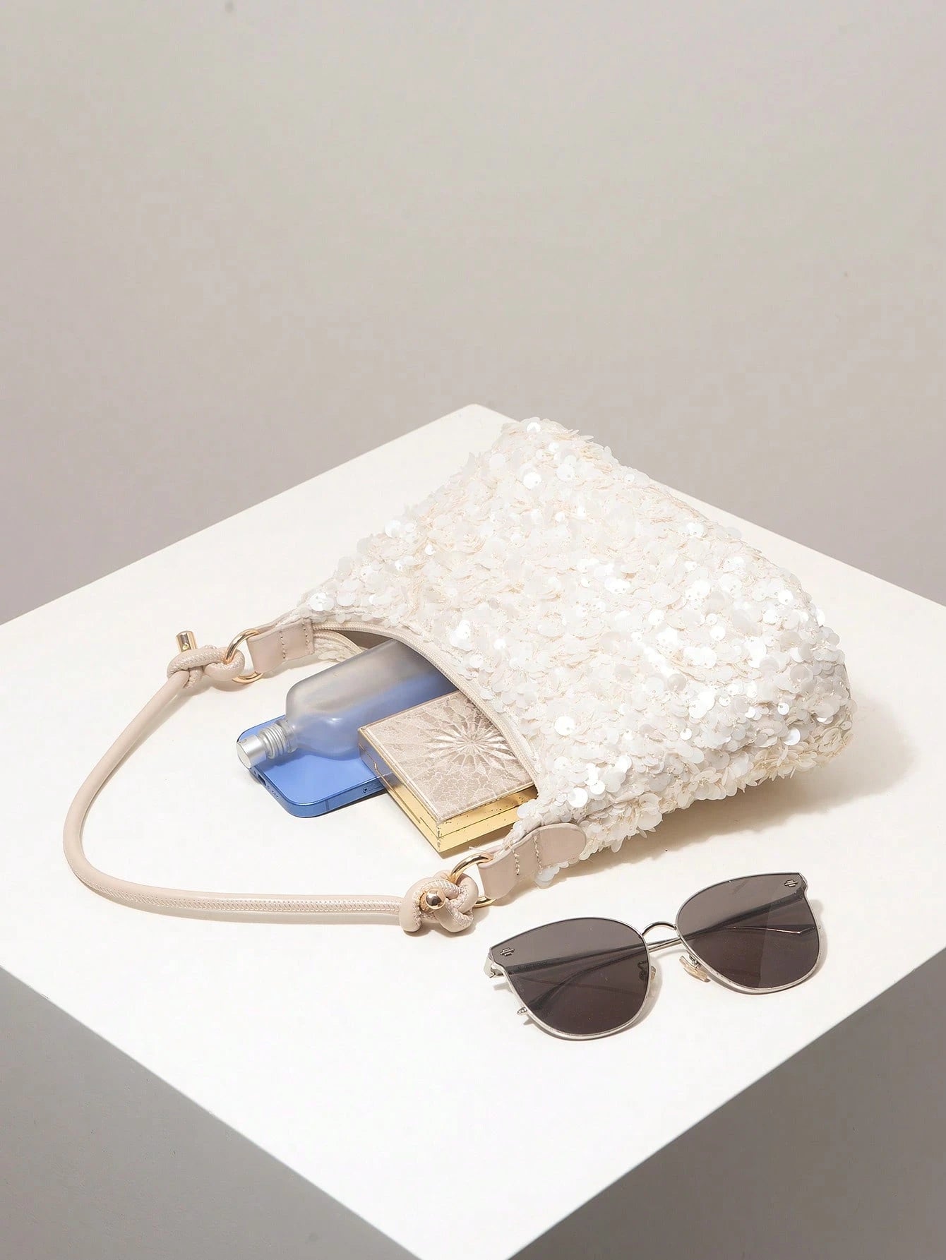 Women's Sequin Shoulder Bag, Suitable For Evening Party, Wedding, Elegant Ladies Handbag Gift