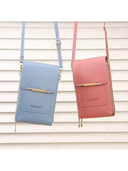 Women Touch Screen Wallet Cell Phone Mini Crossbody Bag Multifunctional Fashionable Wallet With Card Slots And Upright Cell Phone Pocket Phone Pouch Cell Phone Wallet Pouch Women Mini Crossbody Bag Fo
