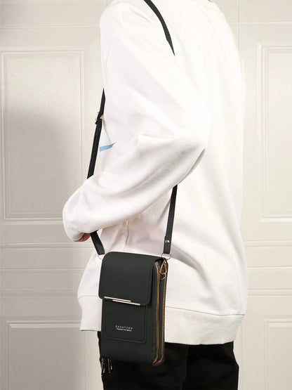 Women Touch Screen Wallet Phone Bag Mini Crossbody Bag Multi-Functional Fashionable Card Holder Vertical Wallet With Phone Pocket For Women Wallet Purse Wallet
