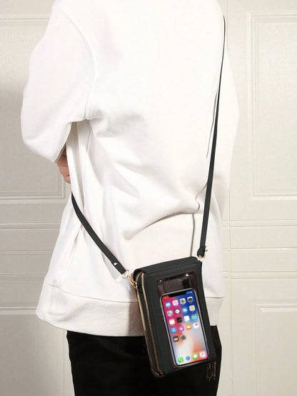 Women Touch Screen Wallet Phone Bag Mini Crossbody Bag Multi-Functional Fashionable Card Holder Vertical Wallet With Phone Pocket For Women Wallet Purse Wallet