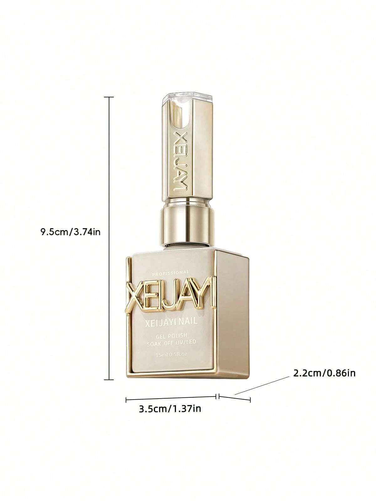XEIJAYI 1pc 15ml Black Nail Polish Liquid, Unscented High Glossy UV LED Nail Polish, Fragrance-Free Pure Black French Manicure Salon DIY Nail Art