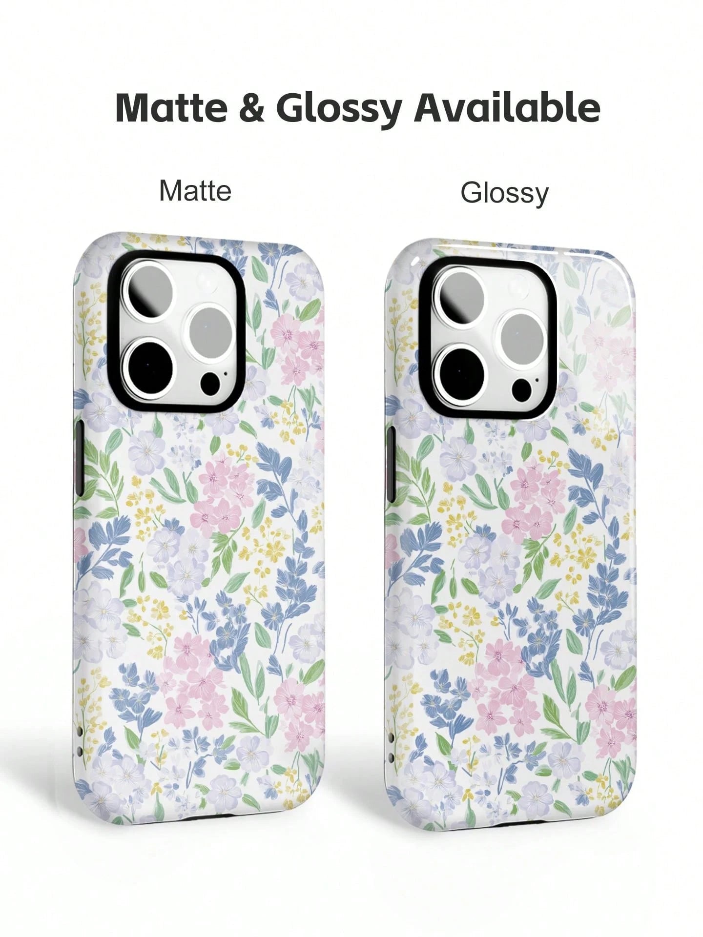 xercxerc Flower Print 2-In-1 PC Hard Shell Outer TPU Soft Shell Inner Large Window For IPhone 11 12 13 14 15 16 17 Pro ProMax Air