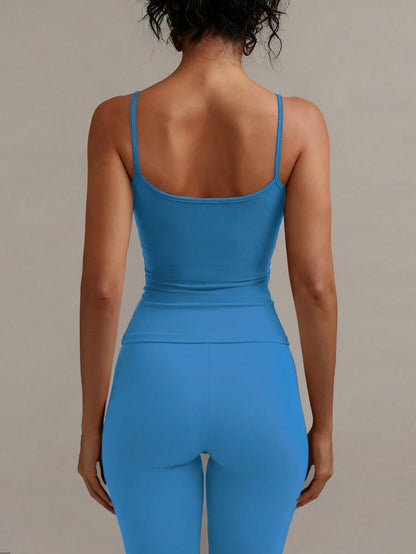 XLLAIS Sexy Backless Women's Camisole, Elastic Casual Spaghetti Strap Tank Top Summer