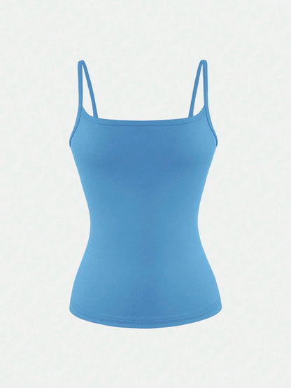 XLLAIS Sexy Backless Women's Camisole, Elastic Casual Spaghetti Strap Tank Top Summer