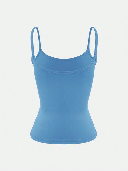 XLLAIS Sexy Backless Women's Camisole, Elastic Casual Spaghetti Strap Tank Top Summer