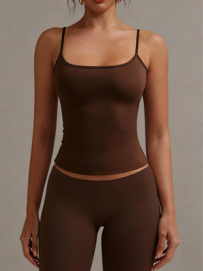 XLLAIS Sexy Backless Women's Camisole, Elastic Casual Spaghetti Strap Tank Top Summer