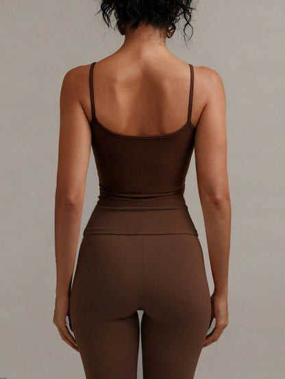 XLLAIS Sexy Backless Women's Camisole, Elastic Casual Spaghetti Strap Tank Top Summer
