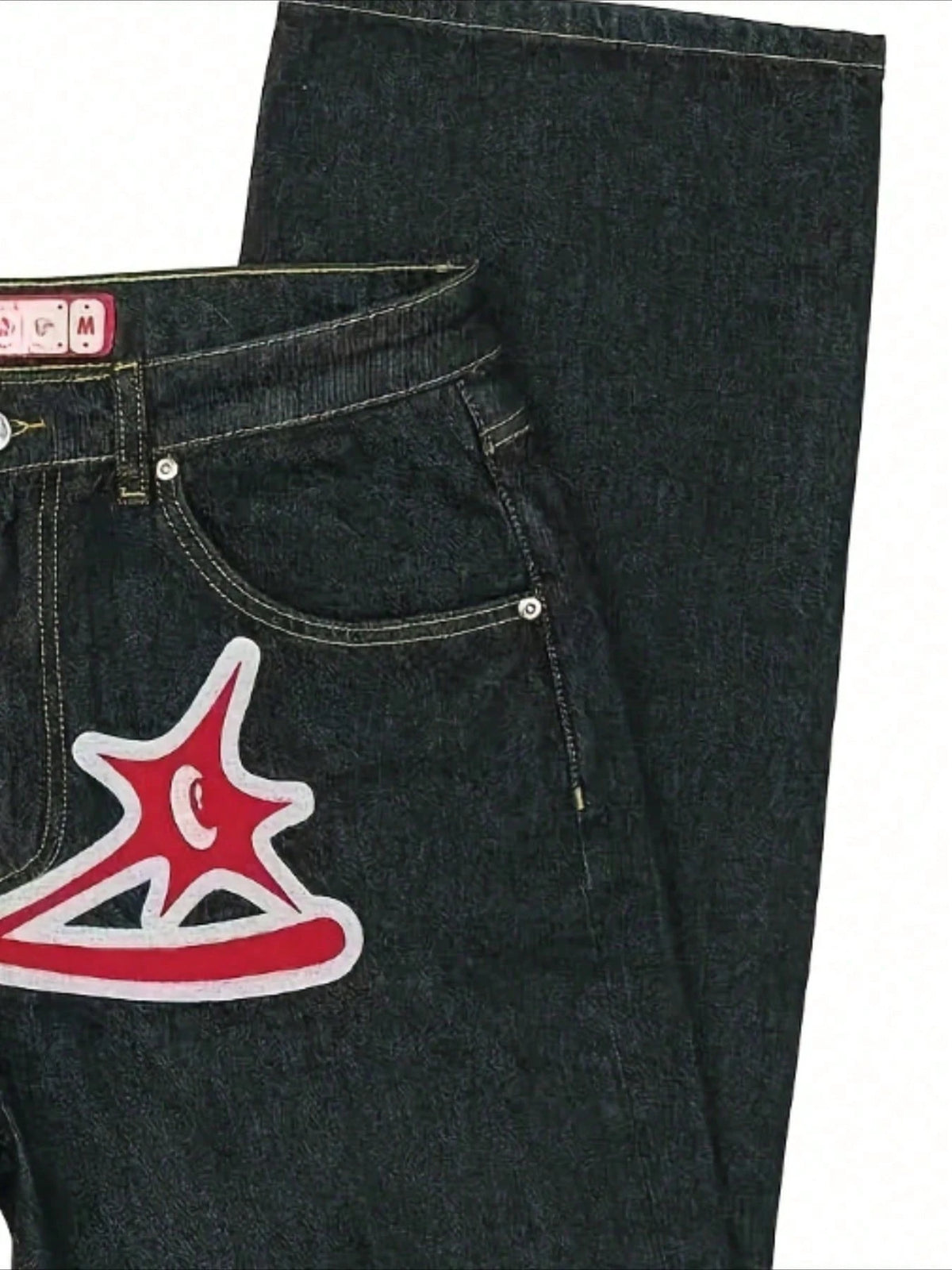 Y2K Jeans Men Hip Hop Gothic Street New Rock Clothing Jeans Women Pants Harajuku Casual Black Denim Trousers Streetwear