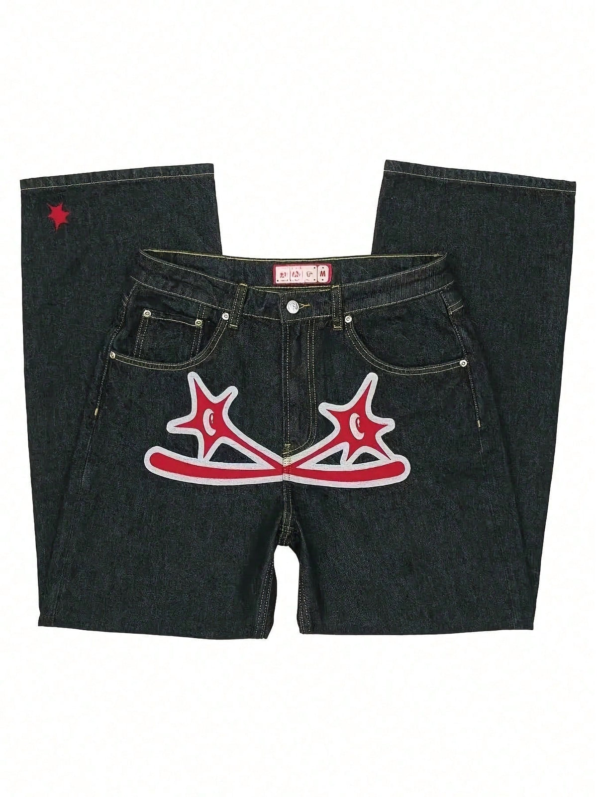 Y2K Jeans Men Hip Hop Gothic Street New Rock Clothing Jeans Women Pants Harajuku Casual Black Denim Trousers Streetwear