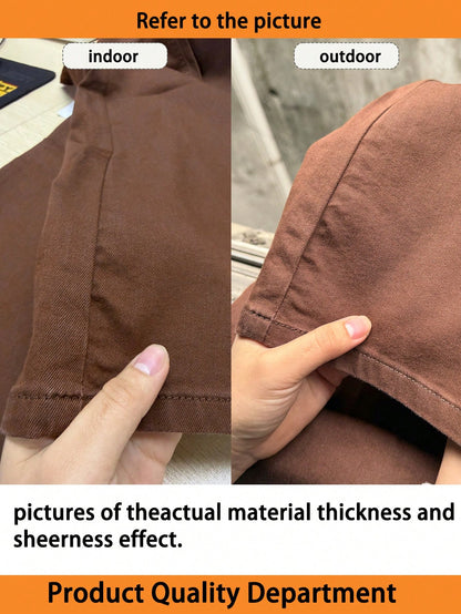 Y2K Style Women's Dark Khaki Flare Long Pants, Solid Color High Waist Elastic Slim Fit, Elegant Casual Street Style, Suitable For Vacation, Bohemian Style