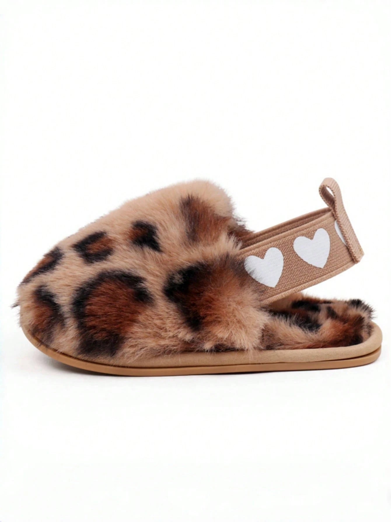 Yibubu Brown Infant Shoes, Leopard Print Infant Girl Slippers, Warm And Comfortable Infant Girl Sandals, Non-Slip Rubber Sole Infant Walking Shoes, Newborn Indoor Slippers