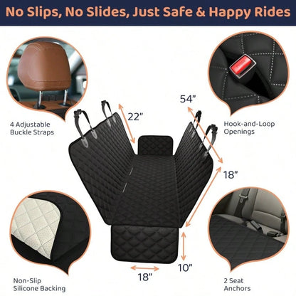 YVDKL Pet Car Rear Seat Cover, Waterproof Hammock Style Design, Suitable For Cars, SUVs, And Trucks, Anti Slip Rear Seat Cover, Heavy-Duty Pet Hammock Style Seat Protection Pad, Easy To Install And Cl