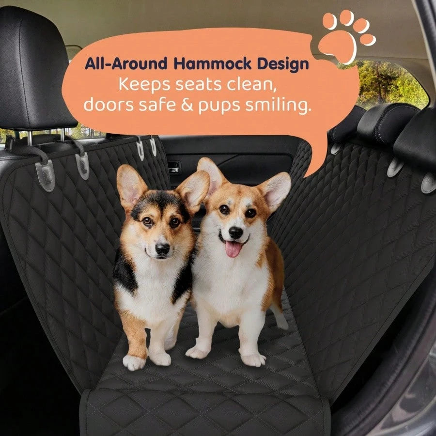 YVDKL Pet Car Rear Seat Cover, Waterproof Hammock Style Design, Suitable For Cars, SUVs, And Trucks, Anti Slip Rear Seat Cover, Heavy-Duty Pet Hammock Style Seat Protection Pad, Easy To Install And Cl