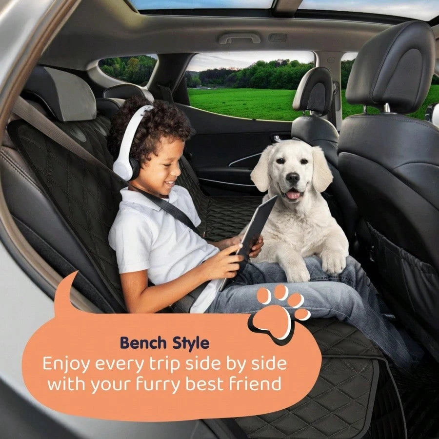 YVDKL Pet Car Rear Seat Cover, Waterproof Hammock Style Design, Suitable For Cars, SUVs, And Trucks, Anti Slip Rear Seat Cover, Heavy-Duty Pet Hammock Style Seat Protection Pad, Easy To Install And Cl