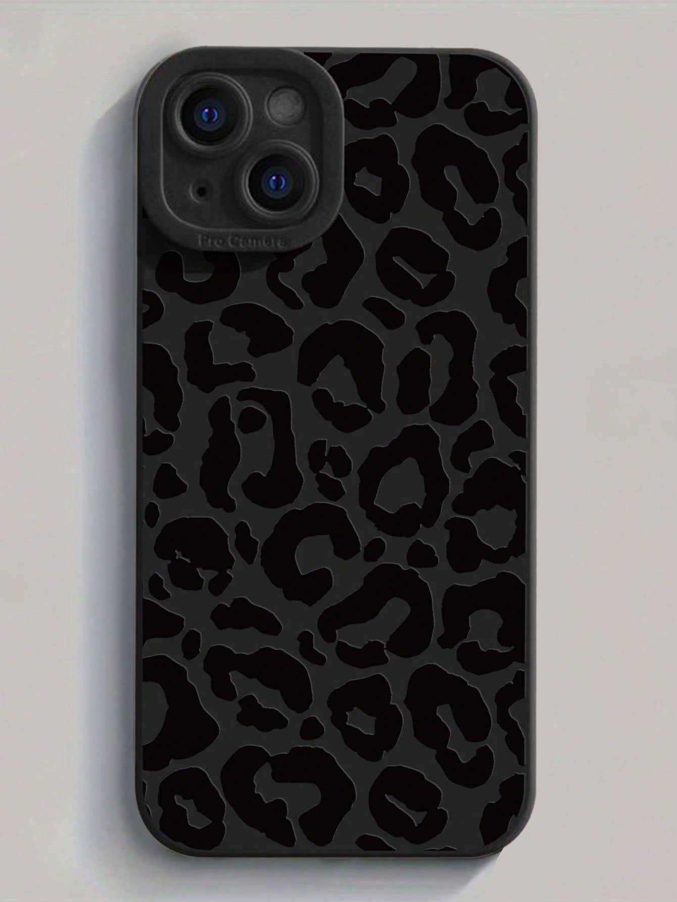 Zazumi 1pc Black Leopard Print Full Coverage Phone Case Compatible With IPhone 16/15 Pro Max/15 Pro/15/14/13/12/11, IPhone 13 Pro/14 Pro Max, Series