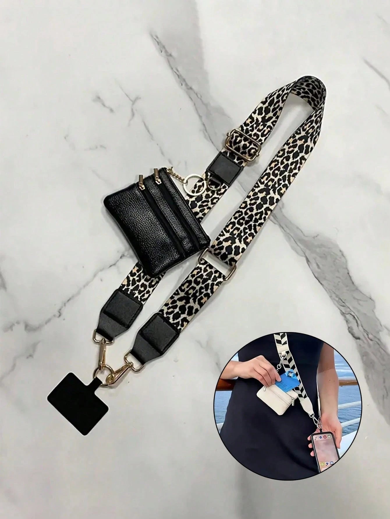 Zipper Pocket Phone Lanyard, Anti-Drop Phone Case, With Zipper Lanyard, Card Slots, Adjustable Crossbody Phone Lanyard, Crossbody Phone Lanyard, Can Be Worn On Shoulder Or Wrist. Gift For Mother, Fami