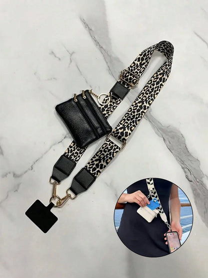 Zipper Pocket Phone Lanyard, Anti-Drop Phone Case, With Zipper Lanyard, Card Slots, Adjustable Crossbody Phone Lanyard, Crossbody Phone Lanyard, Can Be Worn On Shoulder Or Wrist. Gift For Mother, Fami