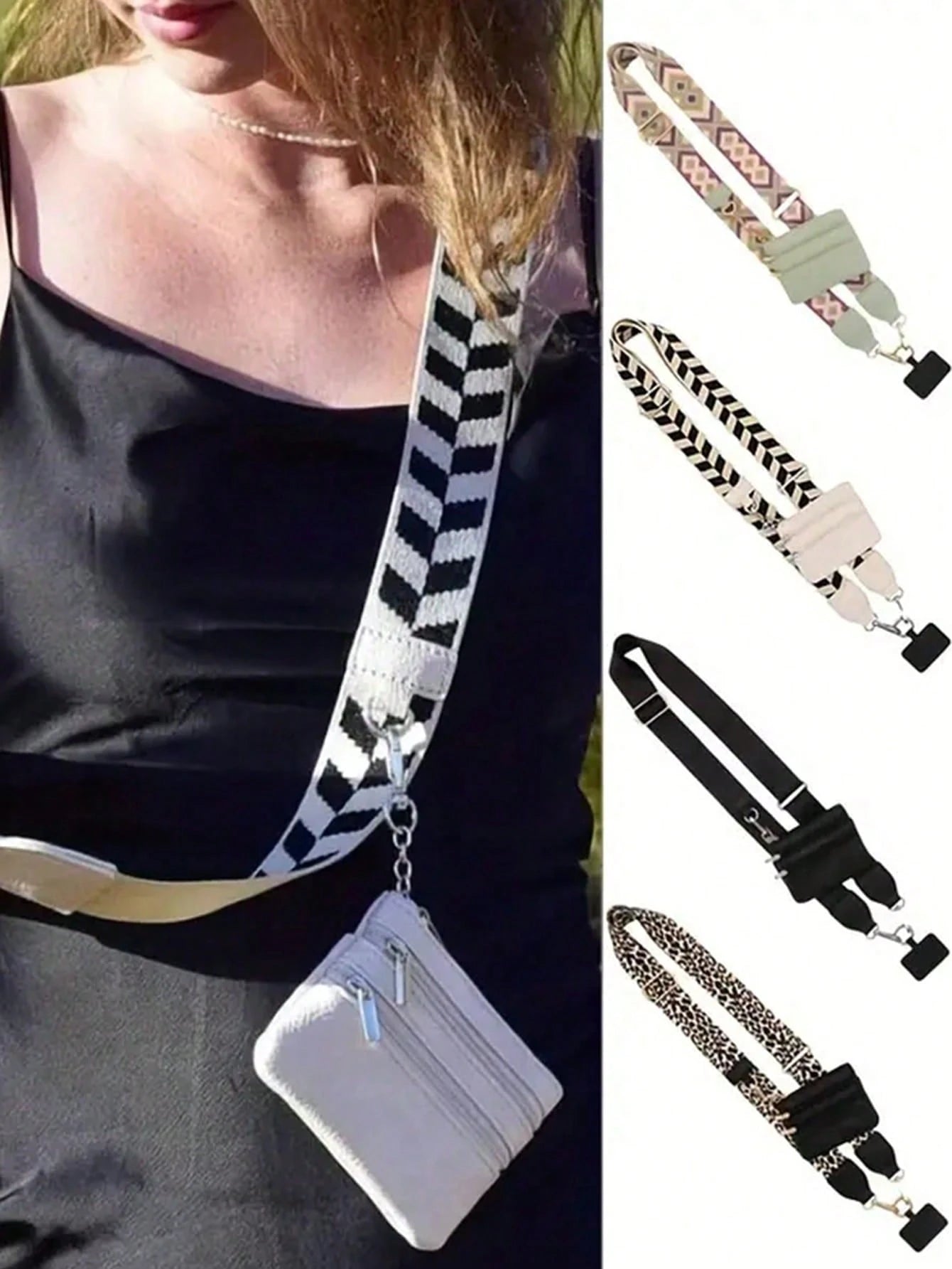 Zipper Pocket Phone Lanyard, Anti-Drop Phone Case, With Zipper Lanyard, Card Slots, Adjustable Crossbody Phone Lanyard, Crossbody Phone Lanyard, Can Be Worn On Shoulder Or Wrist. Gift For Mother, Fami