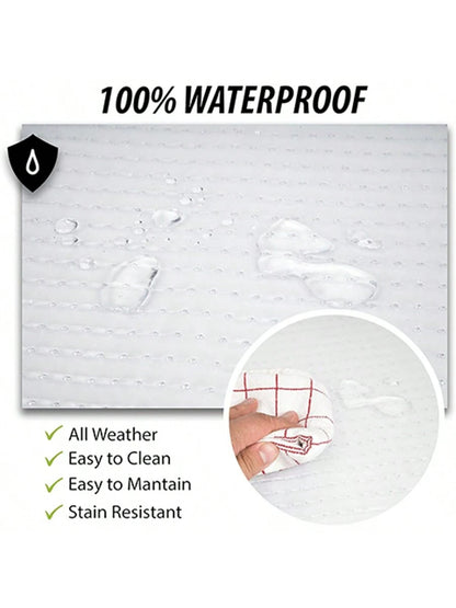 Zone Tech All Weather Full Rubber Clear Car Interior Floor Mats – 4-Piece Set Clear Heavy Duty Car Interior Floor Mats